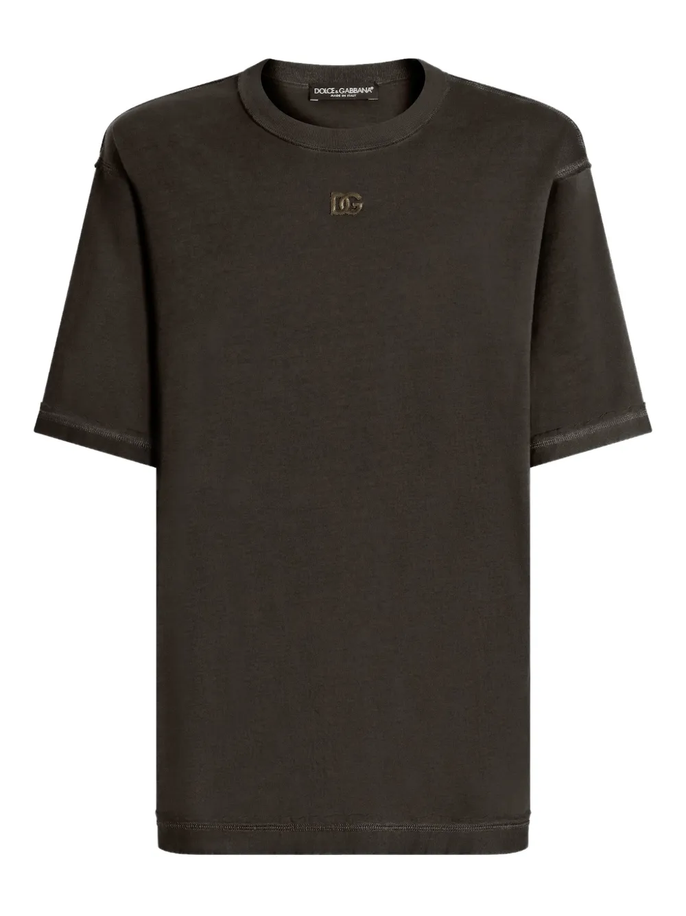 Dolce & Gabbana T-Shirt mit Logo - Braun