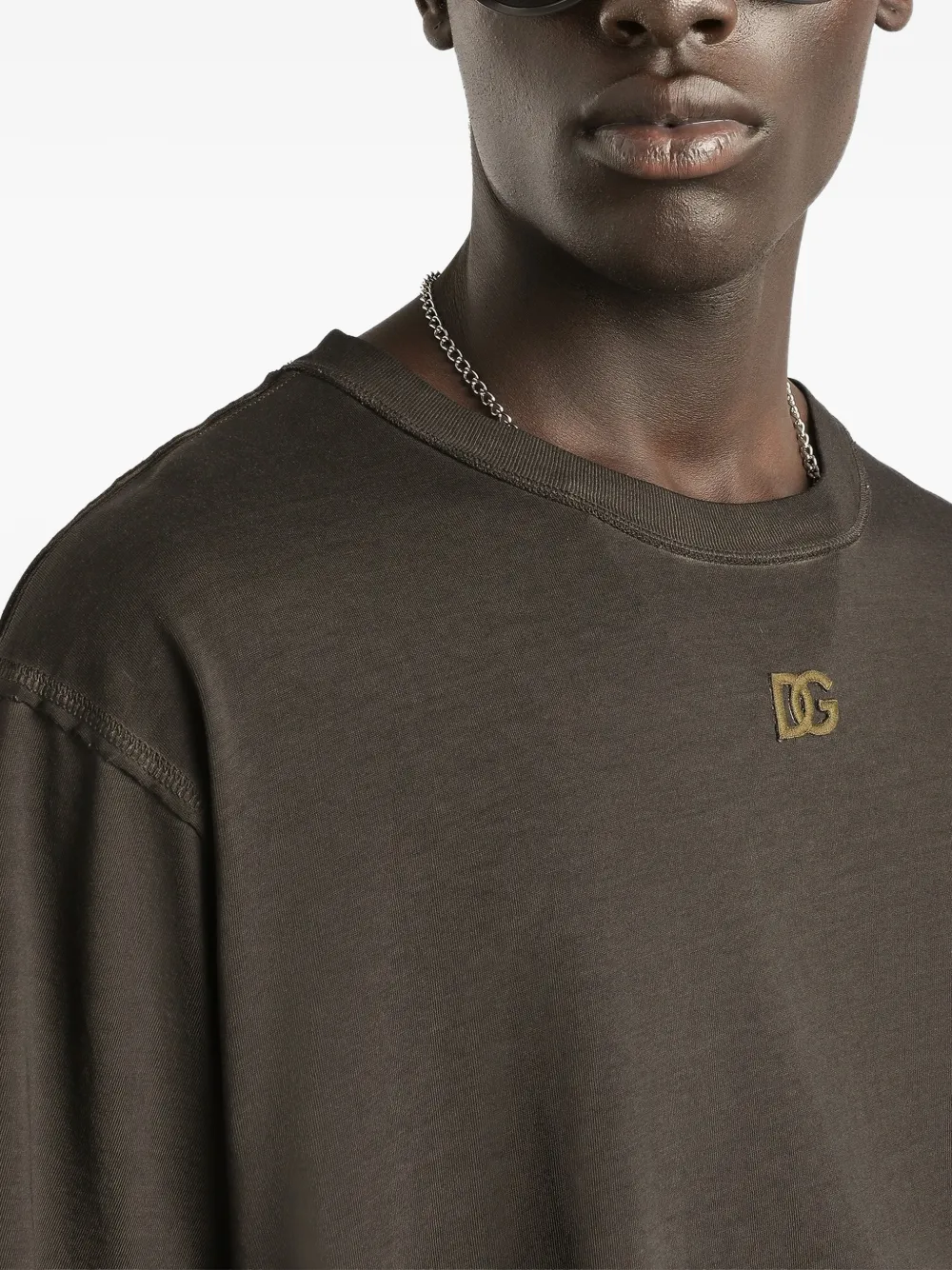 Dolce & Gabbana T-shirt met logo Bruin