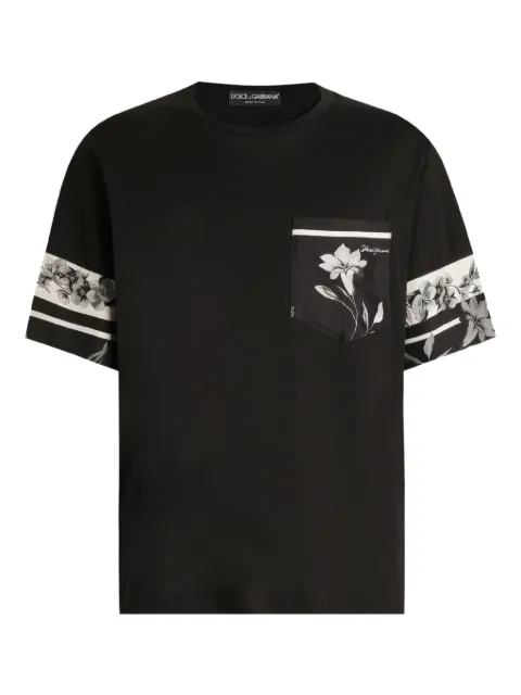 Dolce & Gabbana floral-sleeve T-Shirt