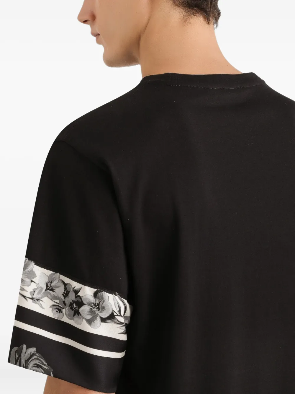 Dolce & Gabbana T-shirt met bloemenprint Zwart