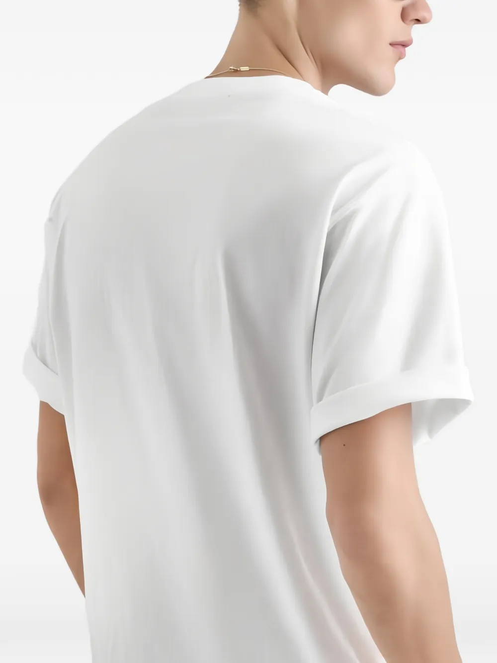 Dolce & Gabbana T-shirt met patroon korte mouwen en zak Wit