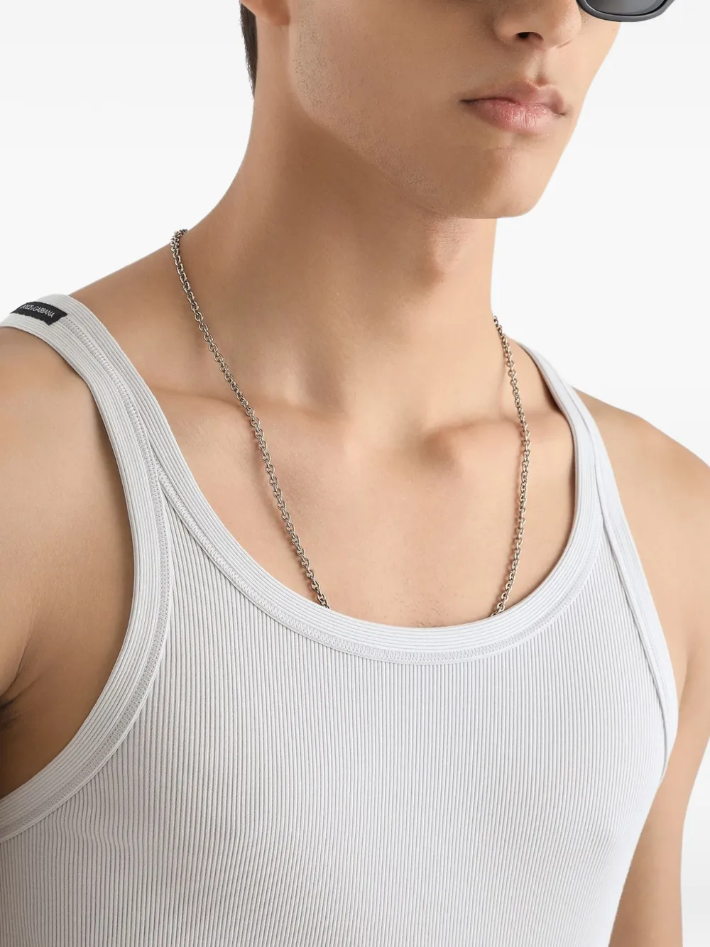 Dolce & Gabbana Geribbelde tanktop Grijs