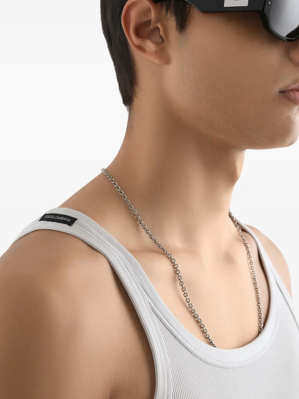Dolce & Gabbana Geribbelde tanktop Grijs