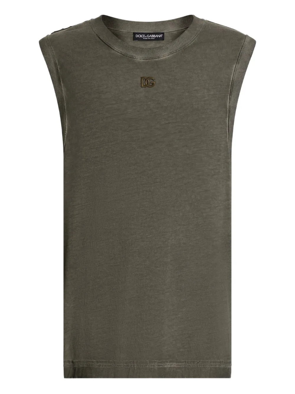 Dolce & Gabbana Top con logo - Verde