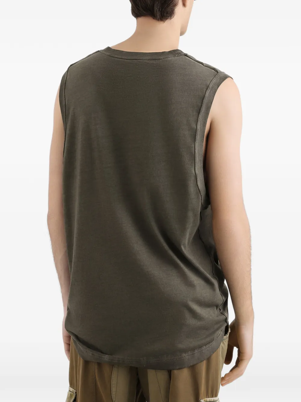 Dolce & Gabbana Tanktop met logo-applicatie Groen