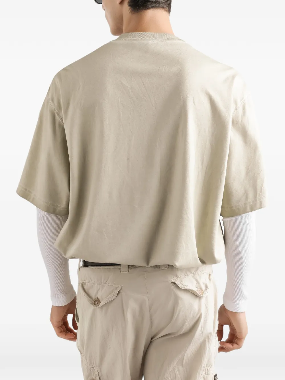 Dolce & Gabbana T-shirt met label-detail Beige