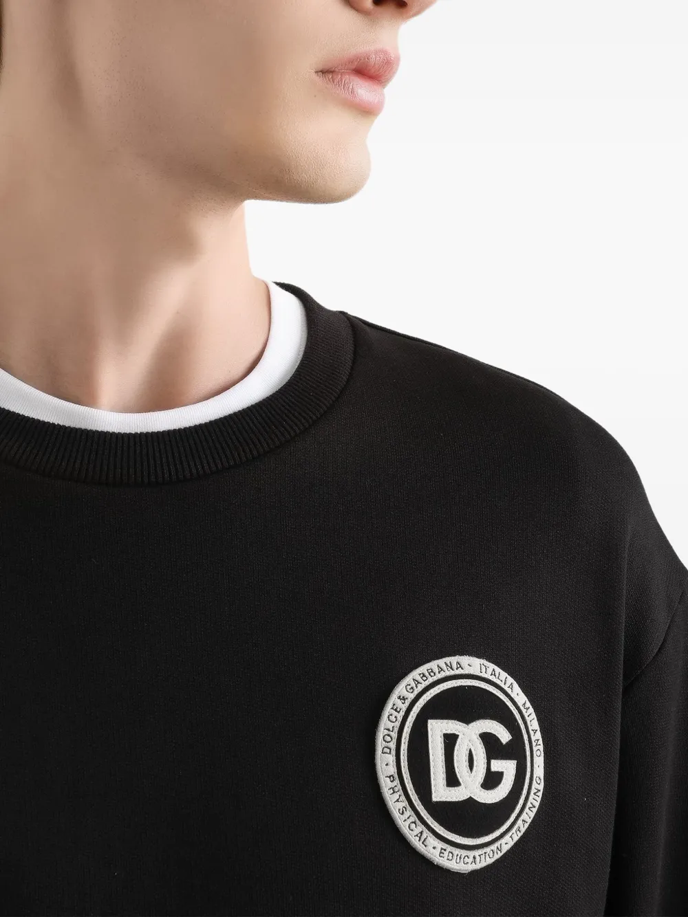 Dolce & Gabbana Sweater met logopatch Zwart