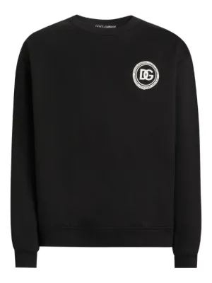 Dolce & Gabbana motif-embroidered Jersey Sweatshirt | Black