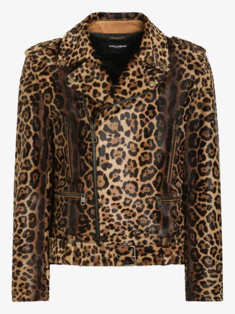 Dolce & Gabbana leopard-print zipped jacket
