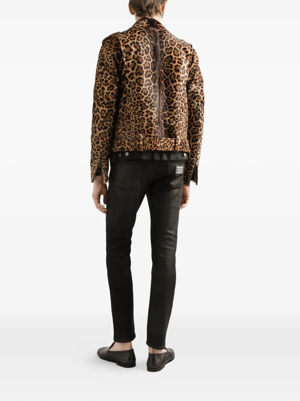 Dolce & Gabbana Jack met luipaardprint en rits Bruin