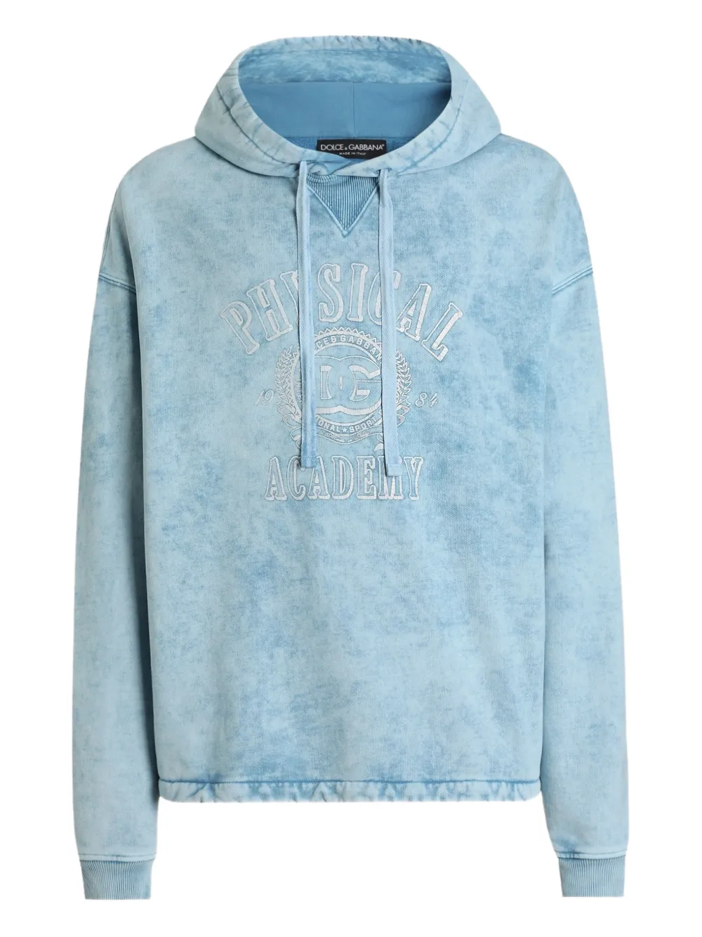 Dolce & Gabbana Embroidered Hoodie In Blue