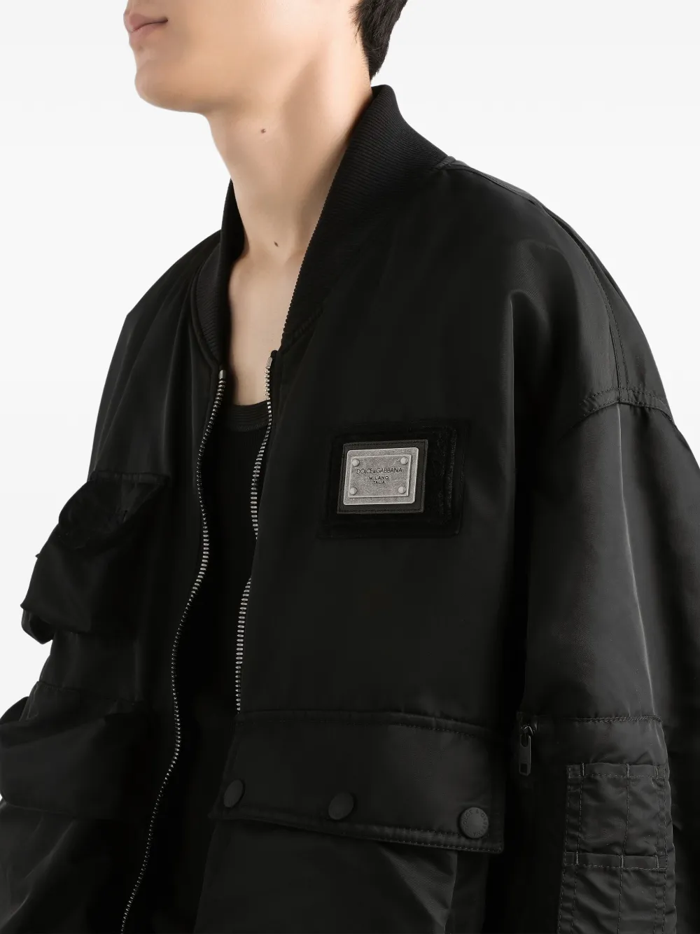 Dolce & Gabbana マルチポケット ボンバージャケット | ブラック