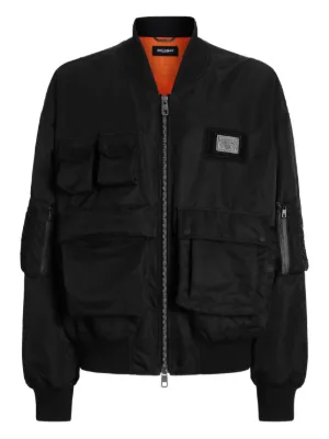Dolce & Gabbana ボンバージャケット ブラック Dolce & Gabbana レザーボンバージャケット | ブラック | FARFETCH JP