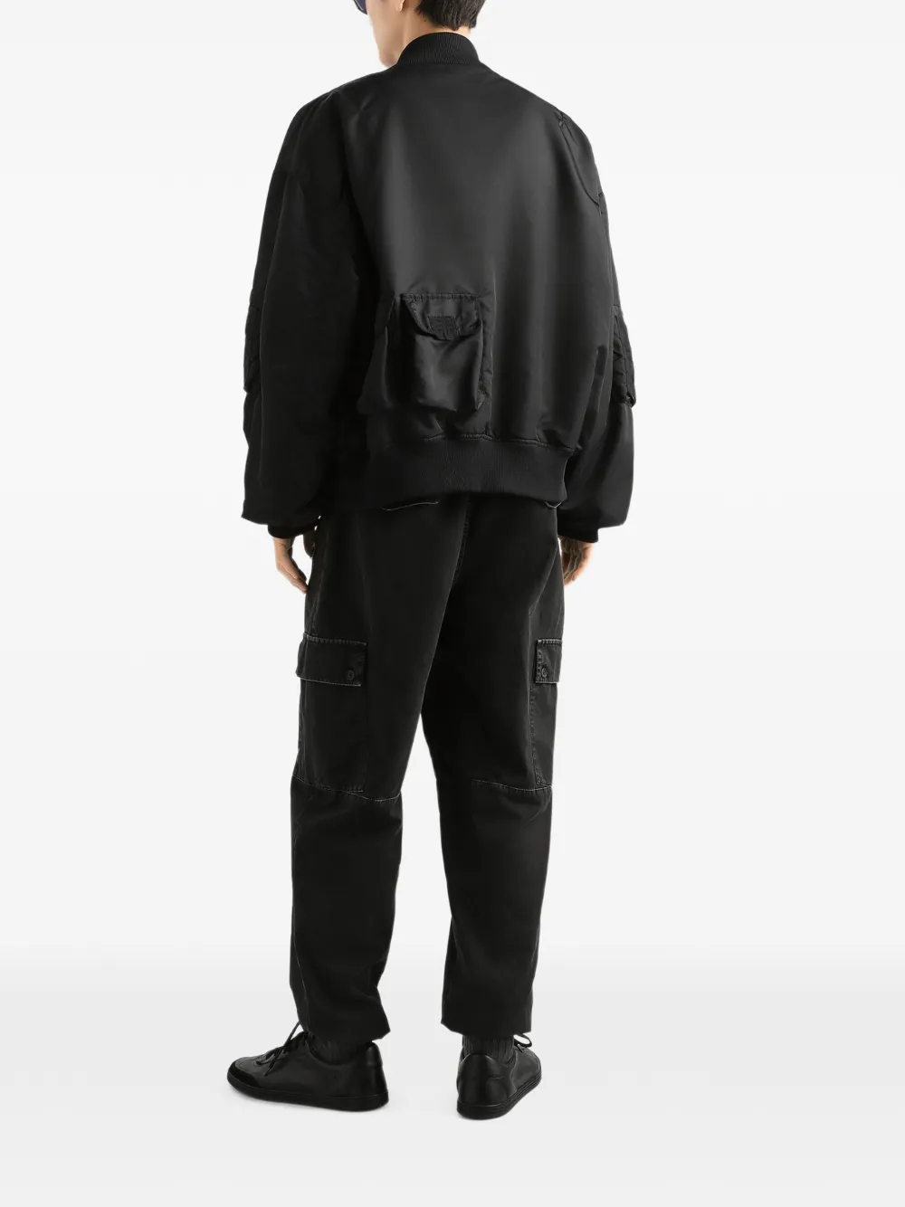 multi-pocket bomber jacket