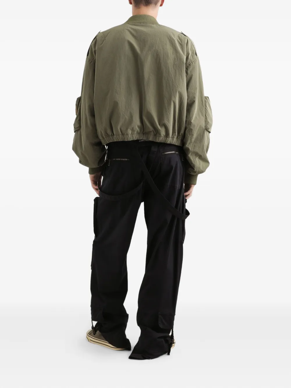 Dolce & Gabbana Wavy nylon bomberjack Groen