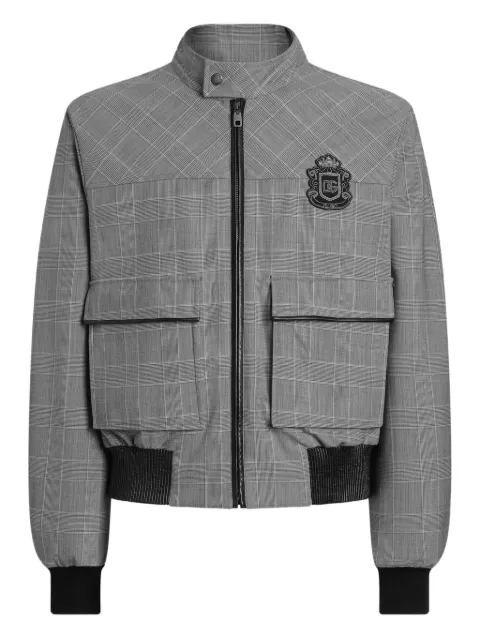 Dolce & Gabbana tartan patch coat