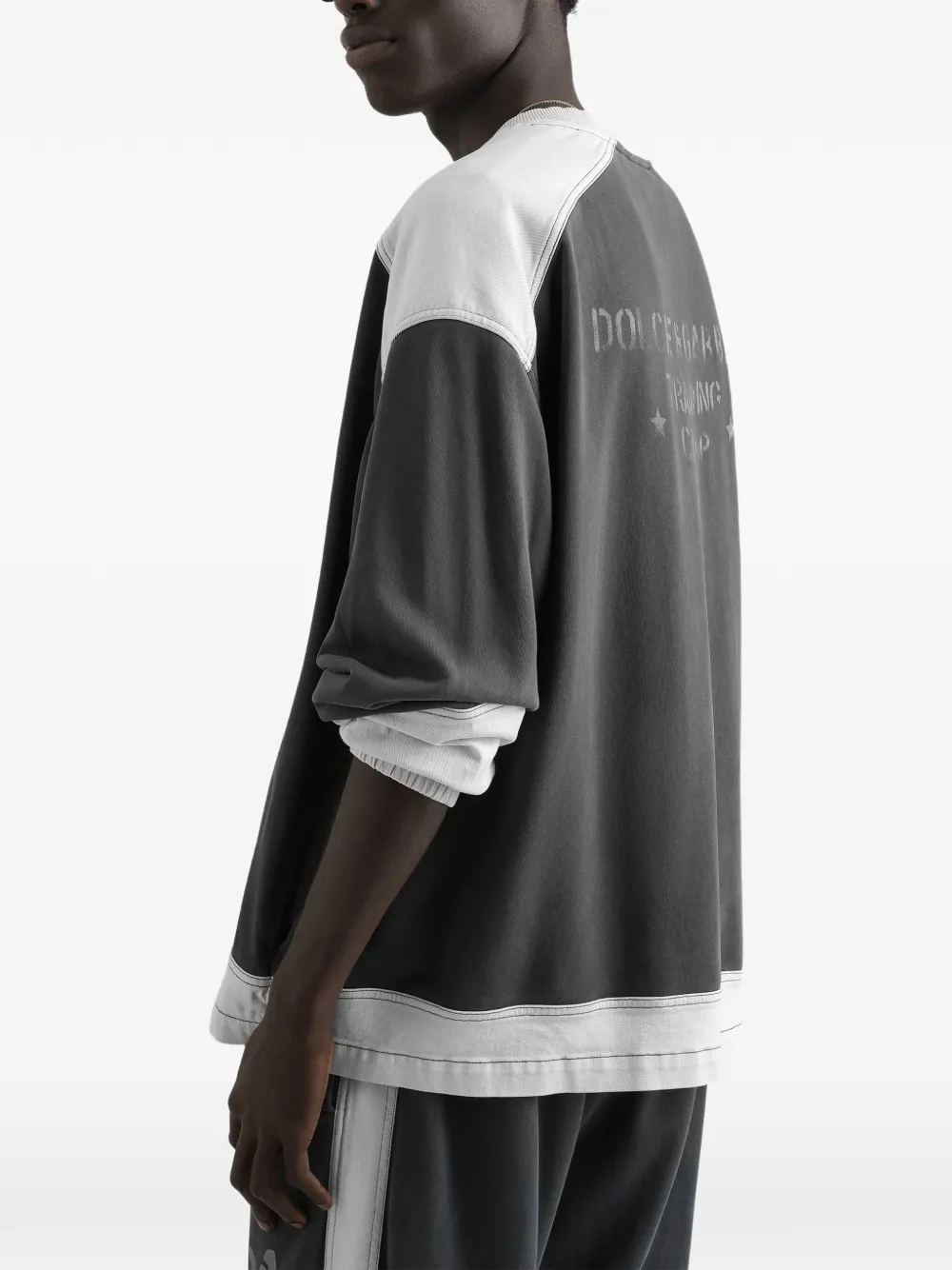 Dolce & Gabbana Sweater met colourblocking Grijs