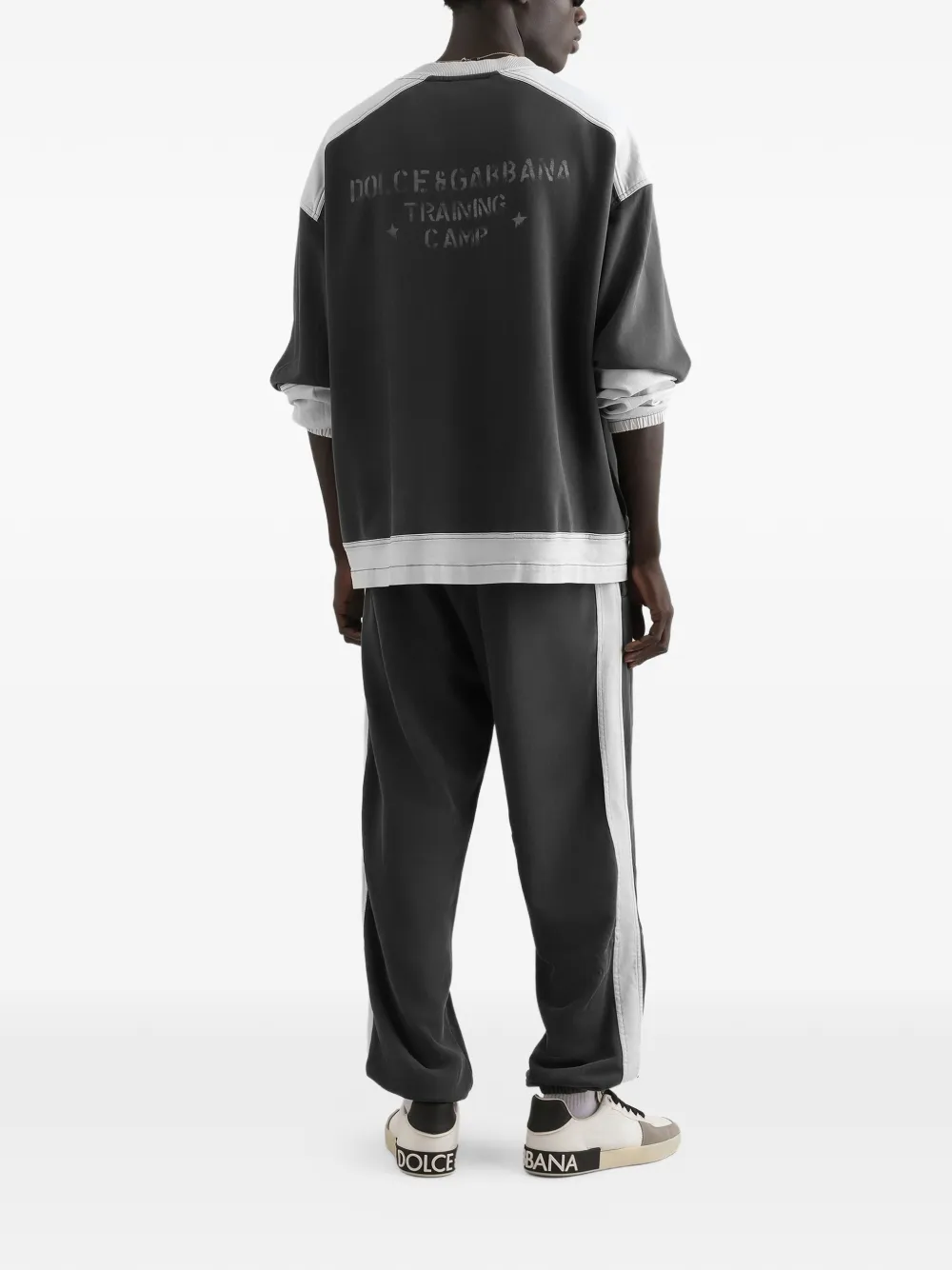 Dolce & Gabbana Sweater met colourblocking Grijs