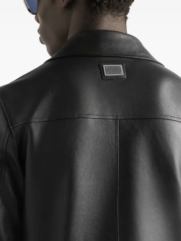 Dolce & Gabbana Zip Leather Coat | Black | FARFETCH