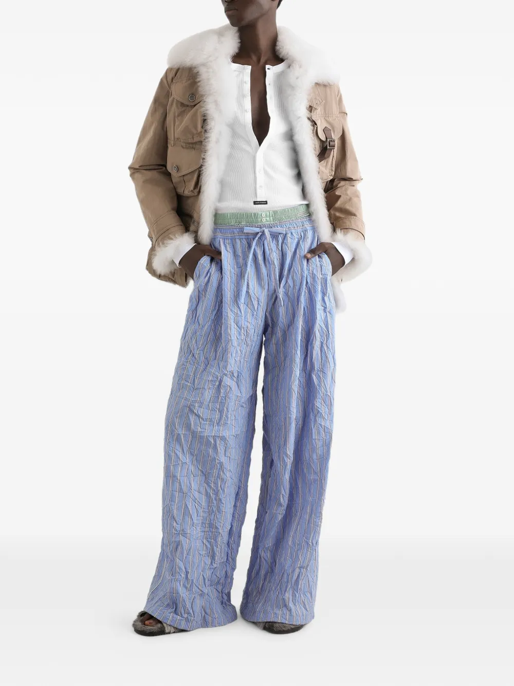 Dolce & Gabbana Gewaxt jack Beige