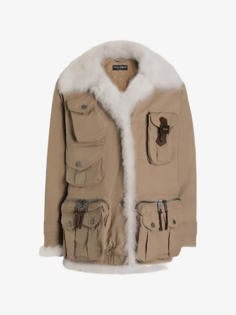 Dolce & Gabbana waxed faille jacket