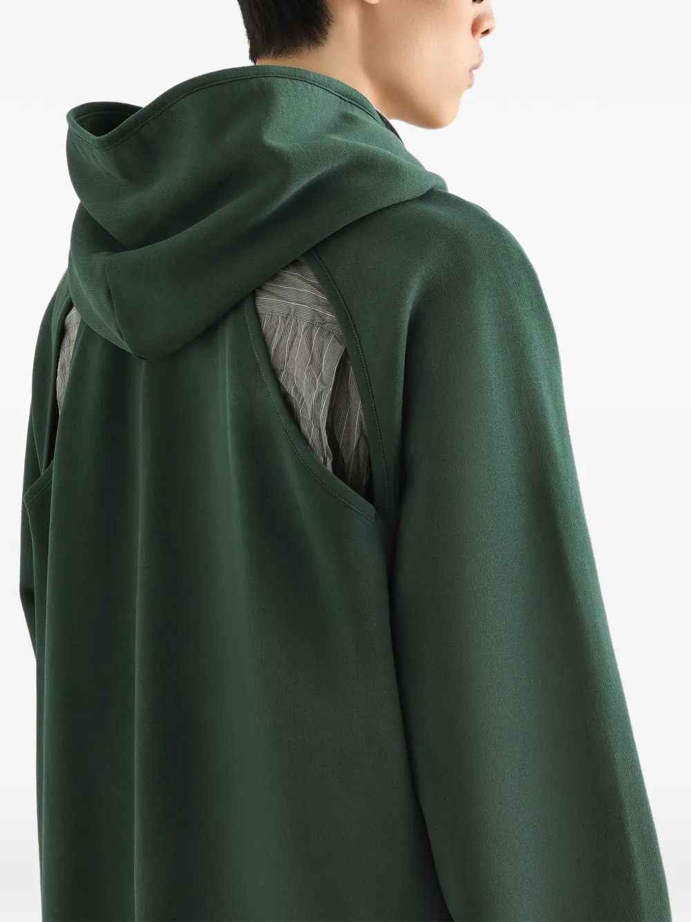 Dolce & Gabbana Hoodie van bewerkt katoen Groen