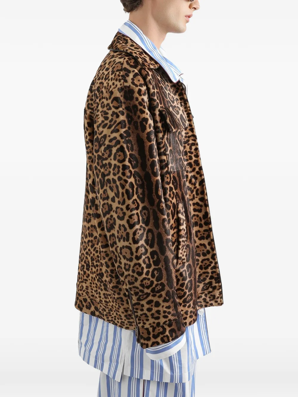 Dolce & Gabbana Shirtjack met luipaardprint Bruin