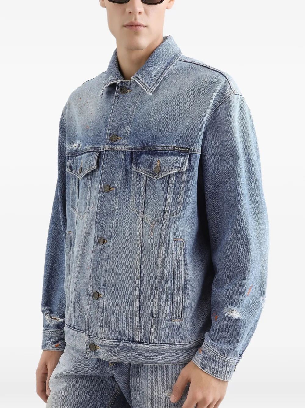 Dolce & Gabbana Gerafeld denim jack Blauw