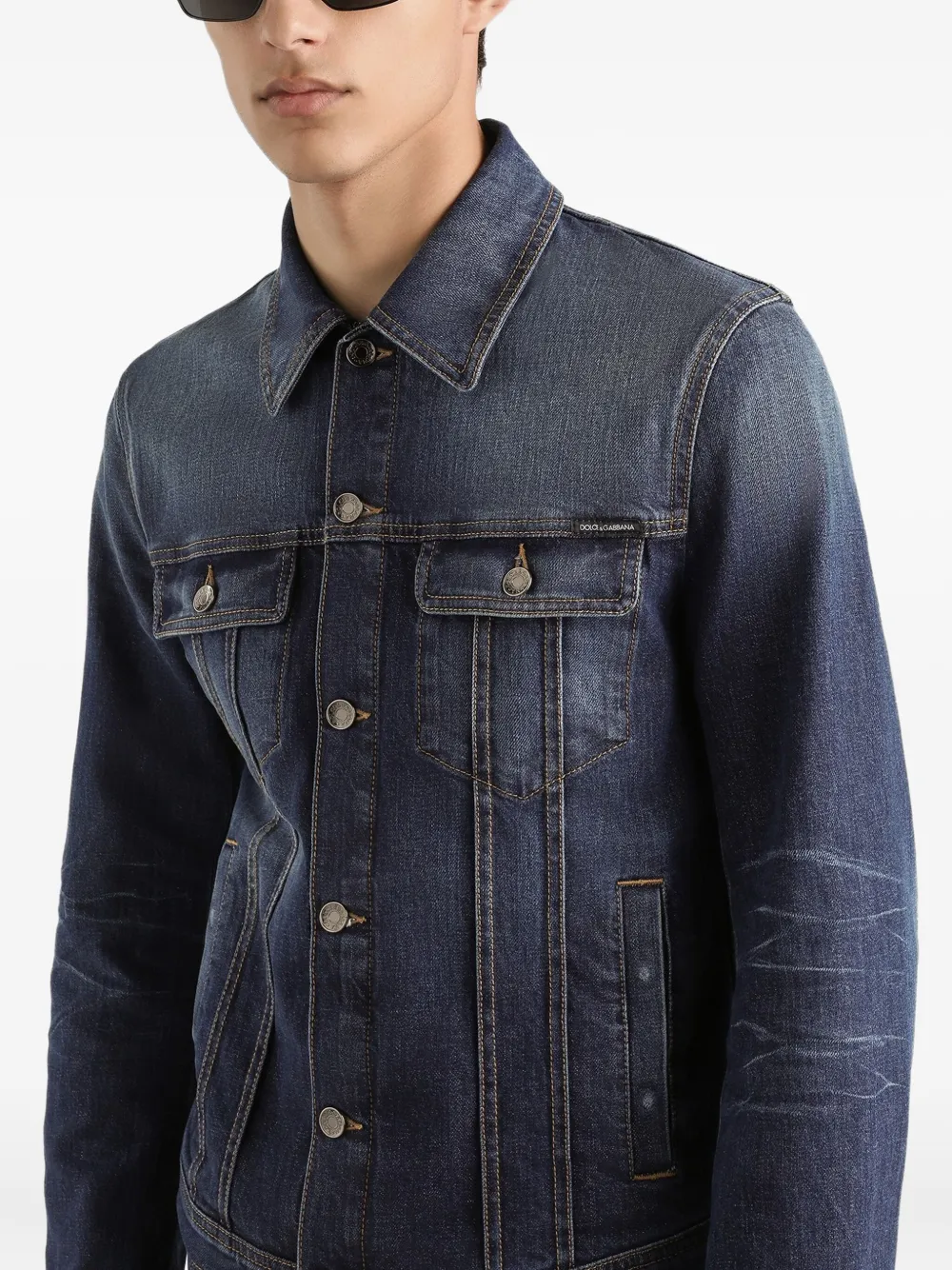 Dolce & Gabbana Jack met knoopsluiting Blauw