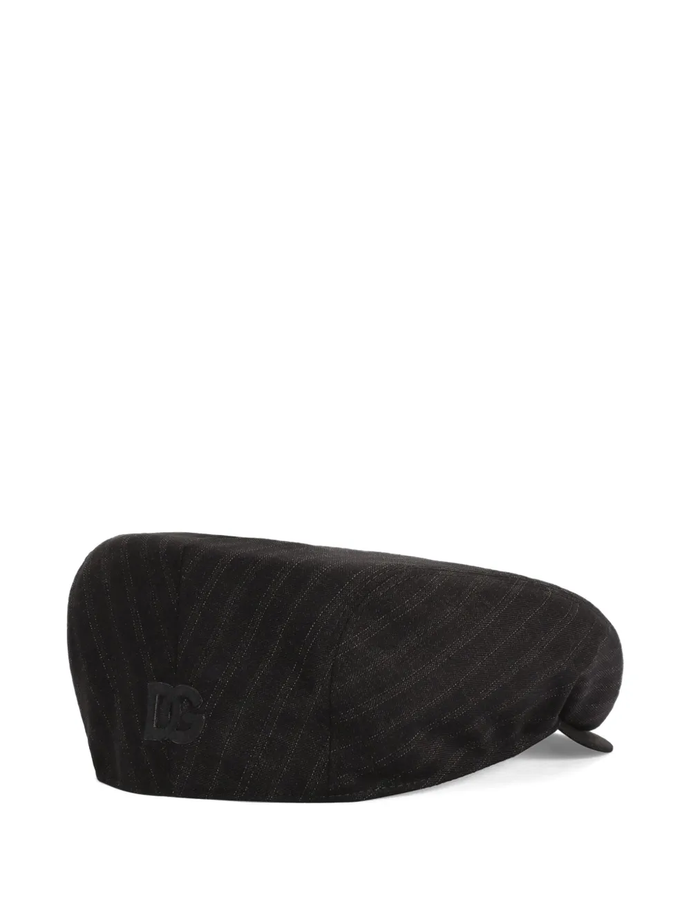 Dolce & Gabbana Gestreepte hoed met logoplakkaat - Zwart