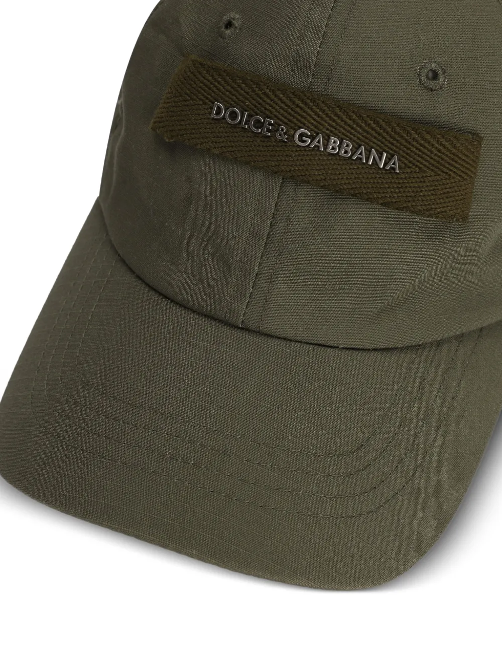 Dolce & Gabbana Honkbalpet met logopatch Groen