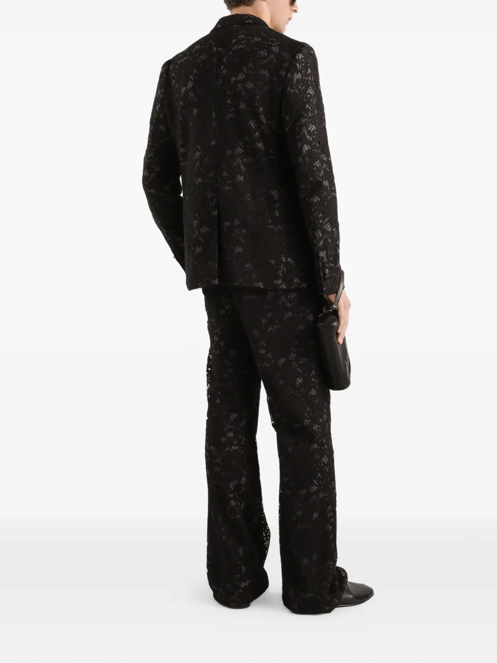 Dolce & Gabbana Broek met kant Zwart
