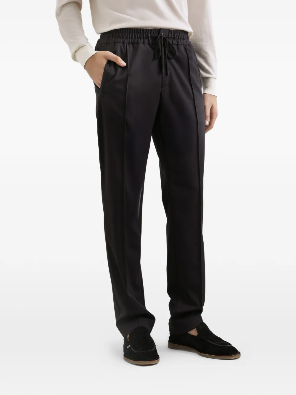 Dolce & Gabbana Pantalon van scheerwolblend Zwart