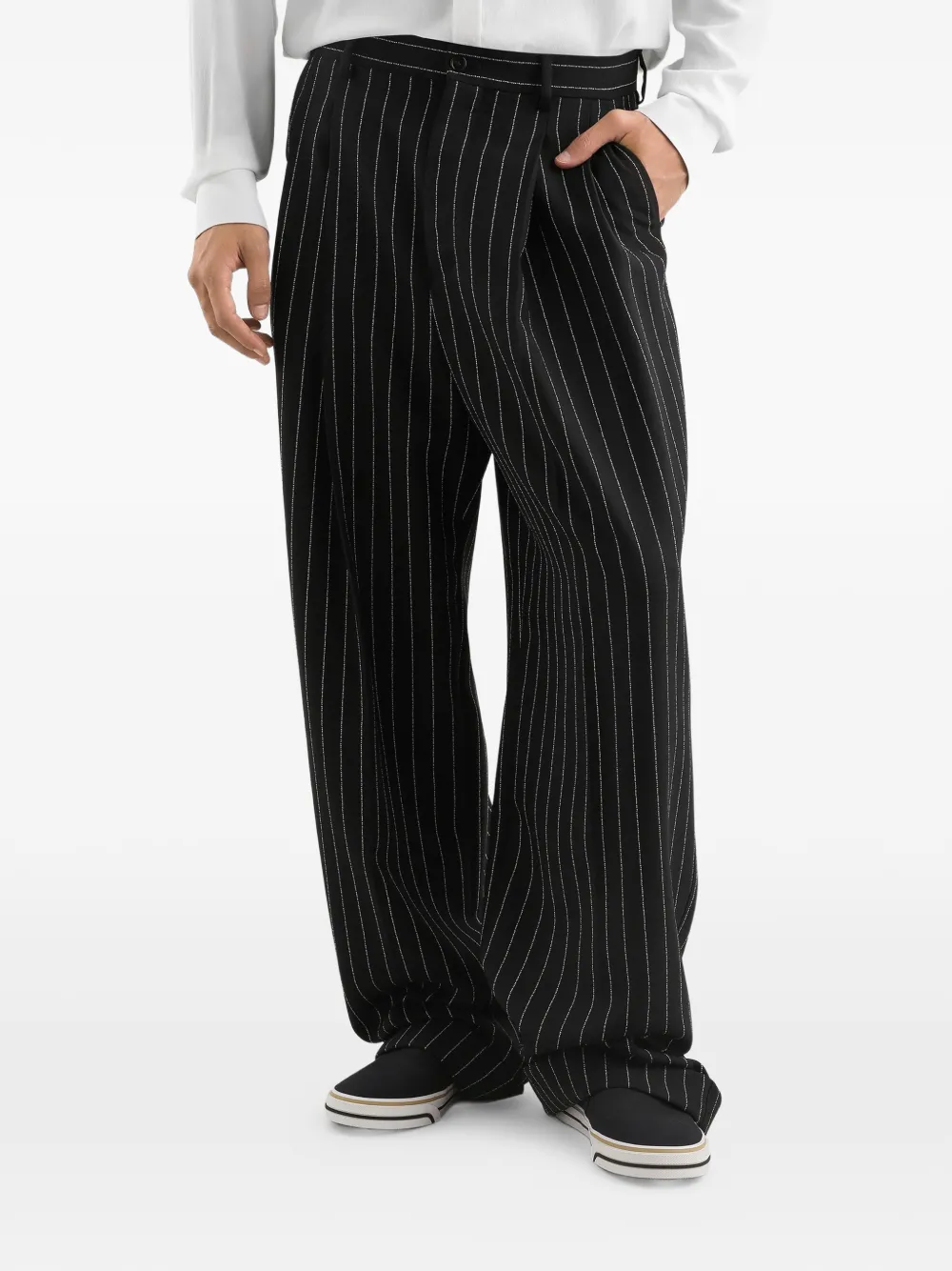 Dolce & Gabbana Gestreepte broek Zwart