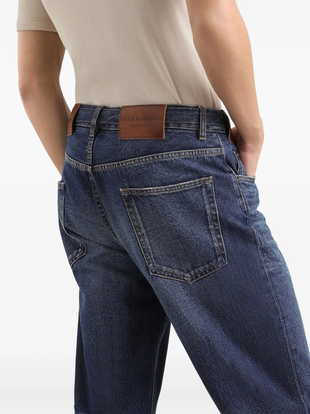 Dolce & Gabbana Jeans met ceintuur Blauw