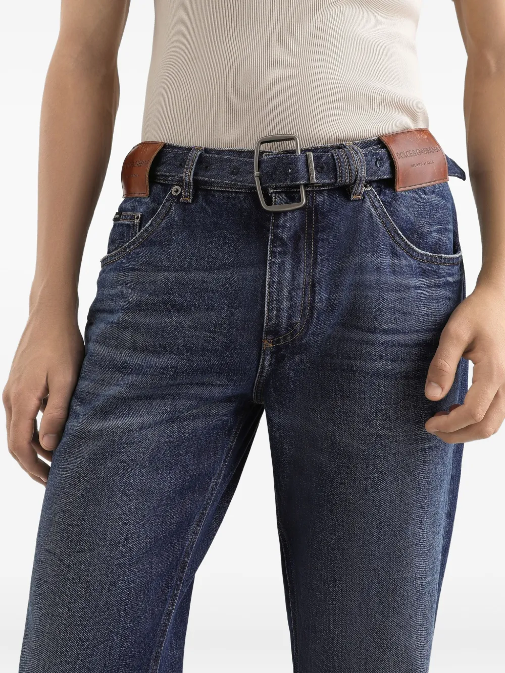 Dolce & Gabbana Jeans met ceintuur Blauw