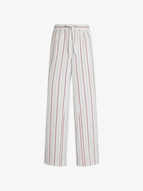 Dolce & Gabbana pantalones con cordones en la pretina y motivo de rayas