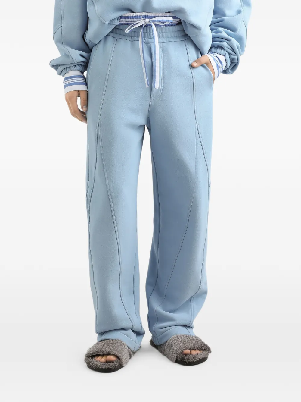 Dolce & Gabbana Bewerkte jersey broek Blauw