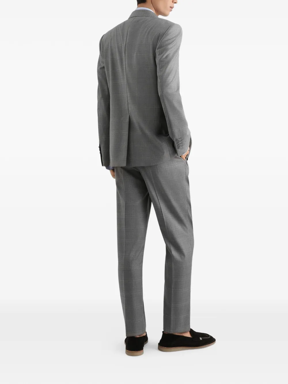  Dolce & Gabbana Check Trousers - Grey 