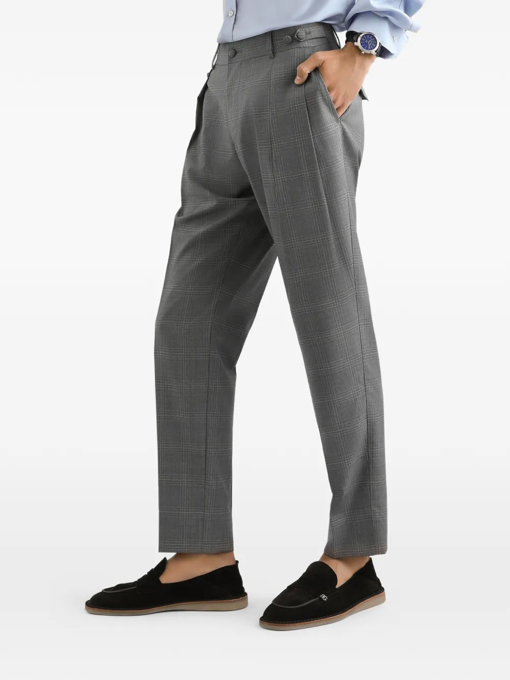 Dolce & Gabbana Geruite broek Grijs