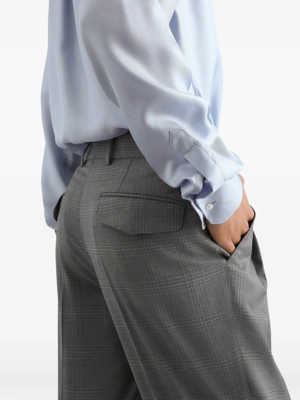 Dolce & Gabbana Geruite broek Grijs