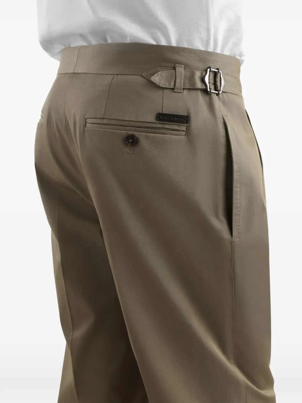 Dolce & Gabbana Plooibroek met gesp Beige
