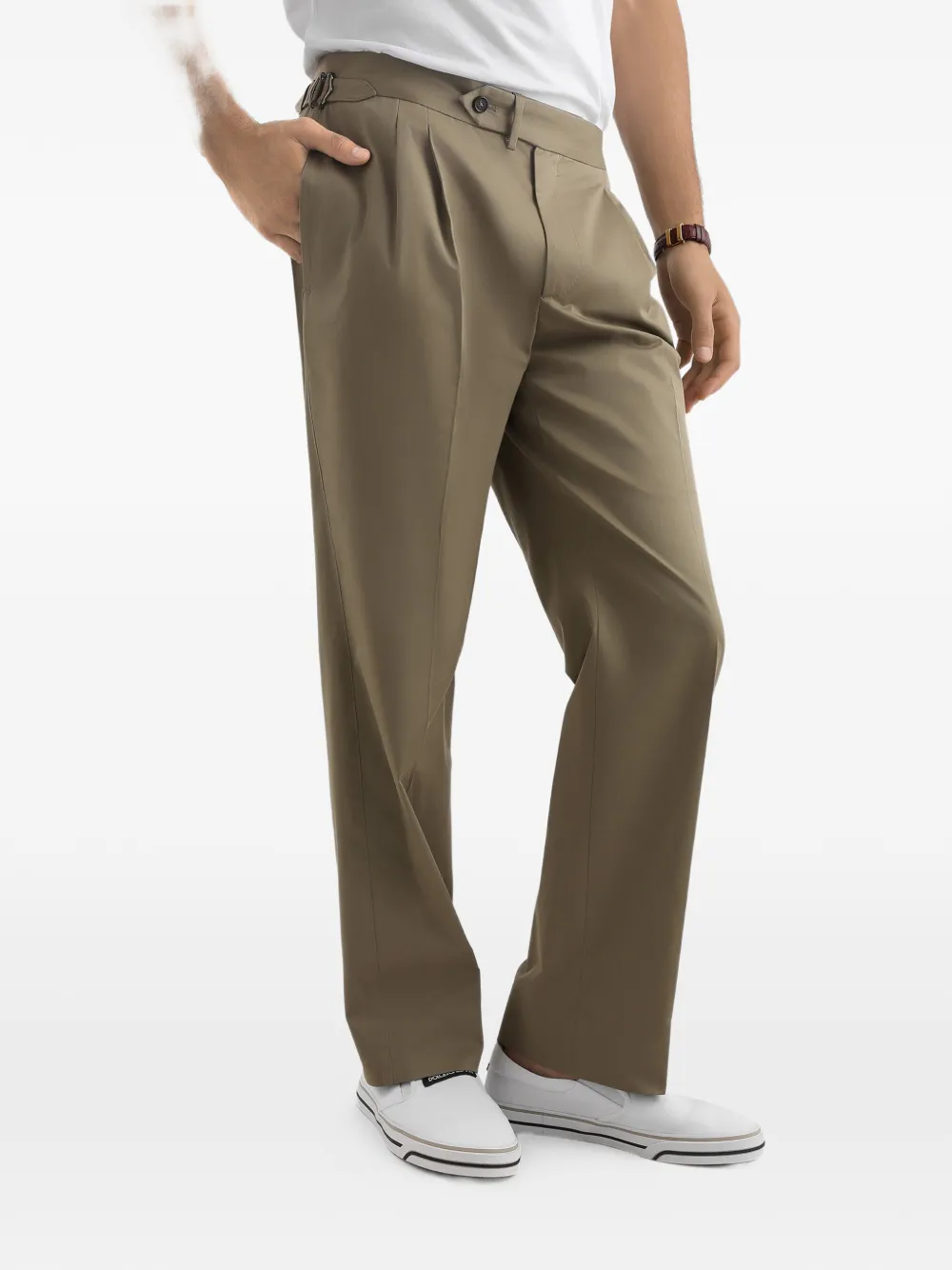 Dolce & Gabbana Plooibroek met gesp Beige