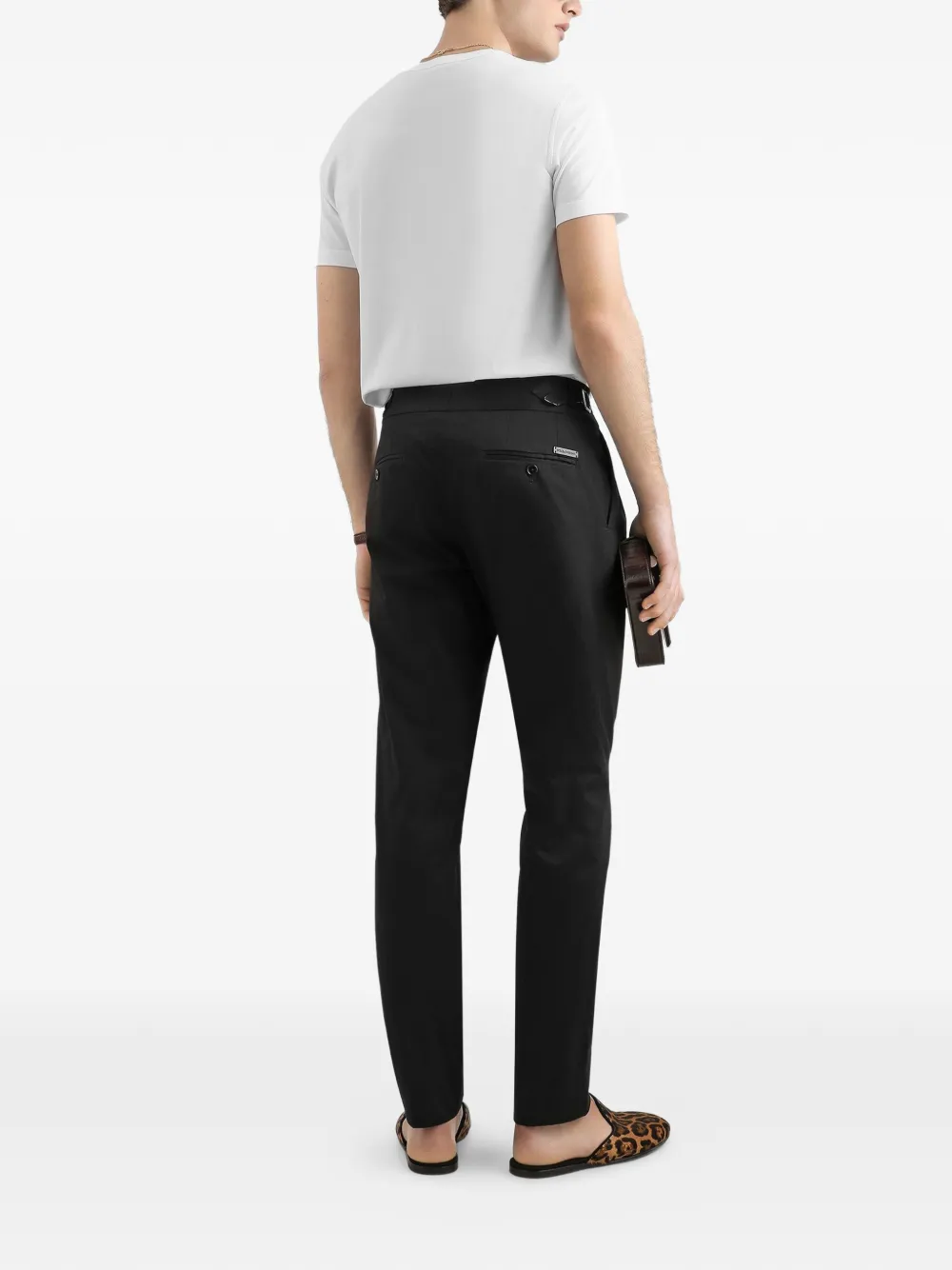 Dolce & Gabbana Plooibroek met ceintuur Zwart