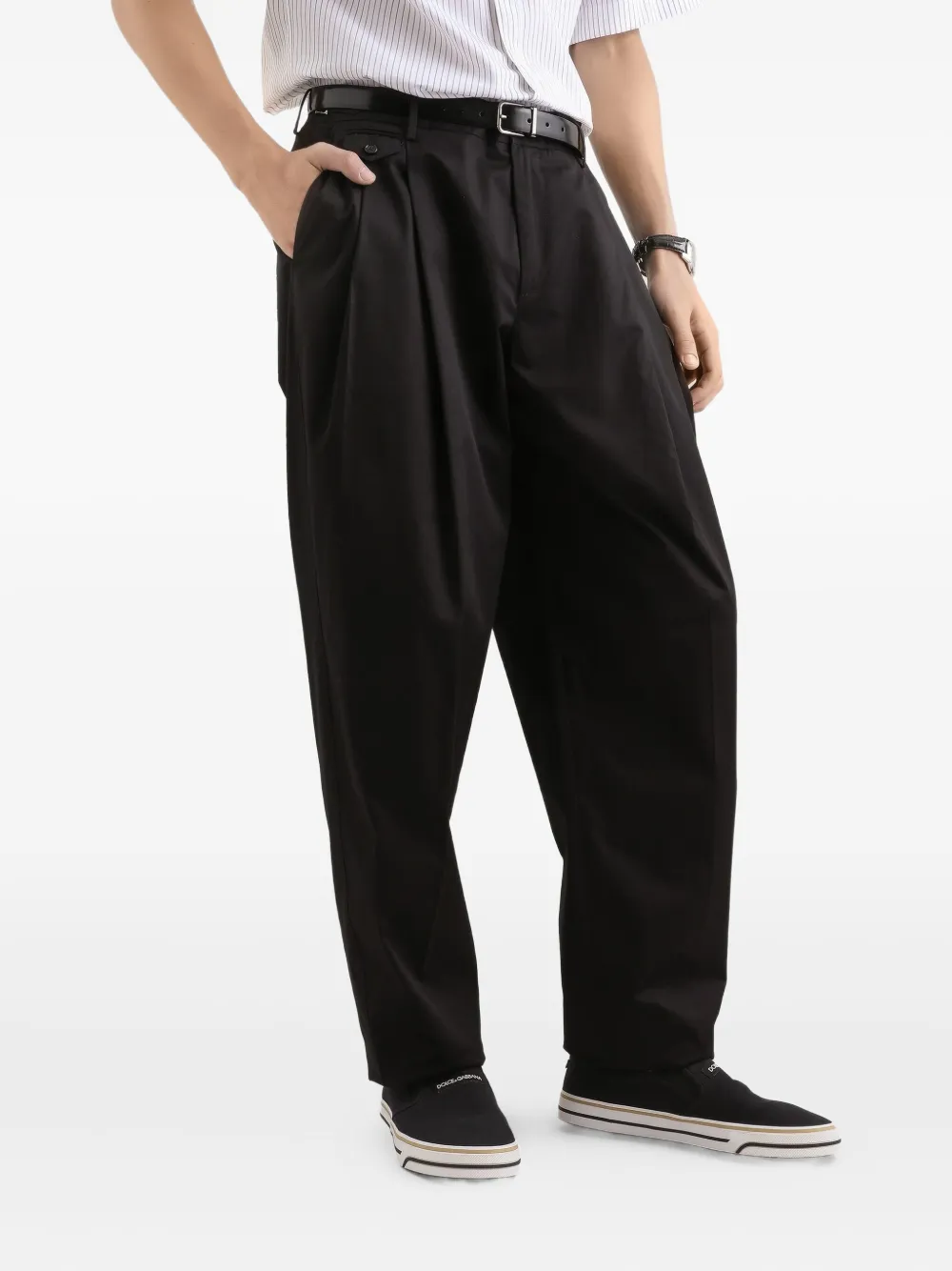 Dolce & Gabbana Gabardine broek Zwart