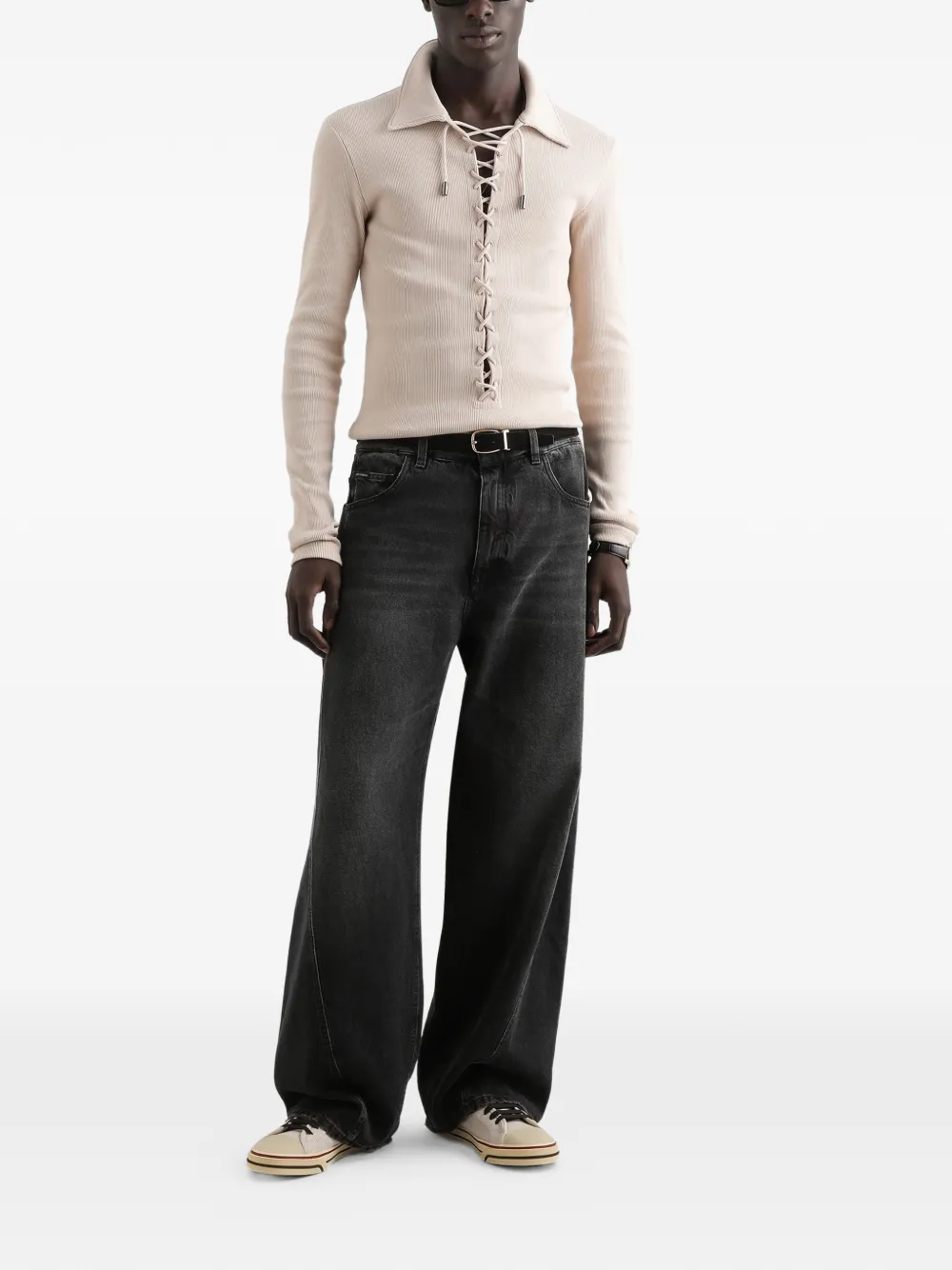 Dolce & Gabbana wide-leg jeans - Zwart