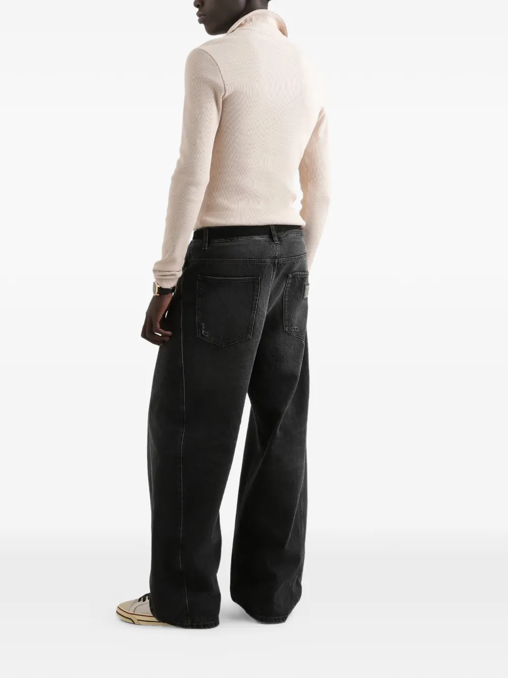 Dolce & Gabbana Jeans met wijde pijpen Zwart