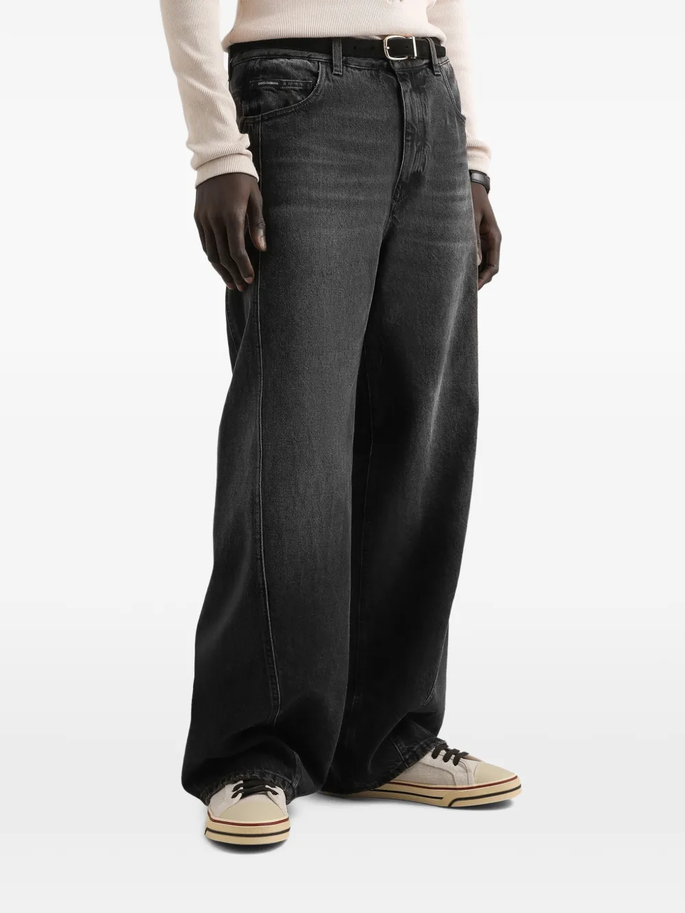 Dolce & Gabbana Jeans met wijde pijpen Zwart