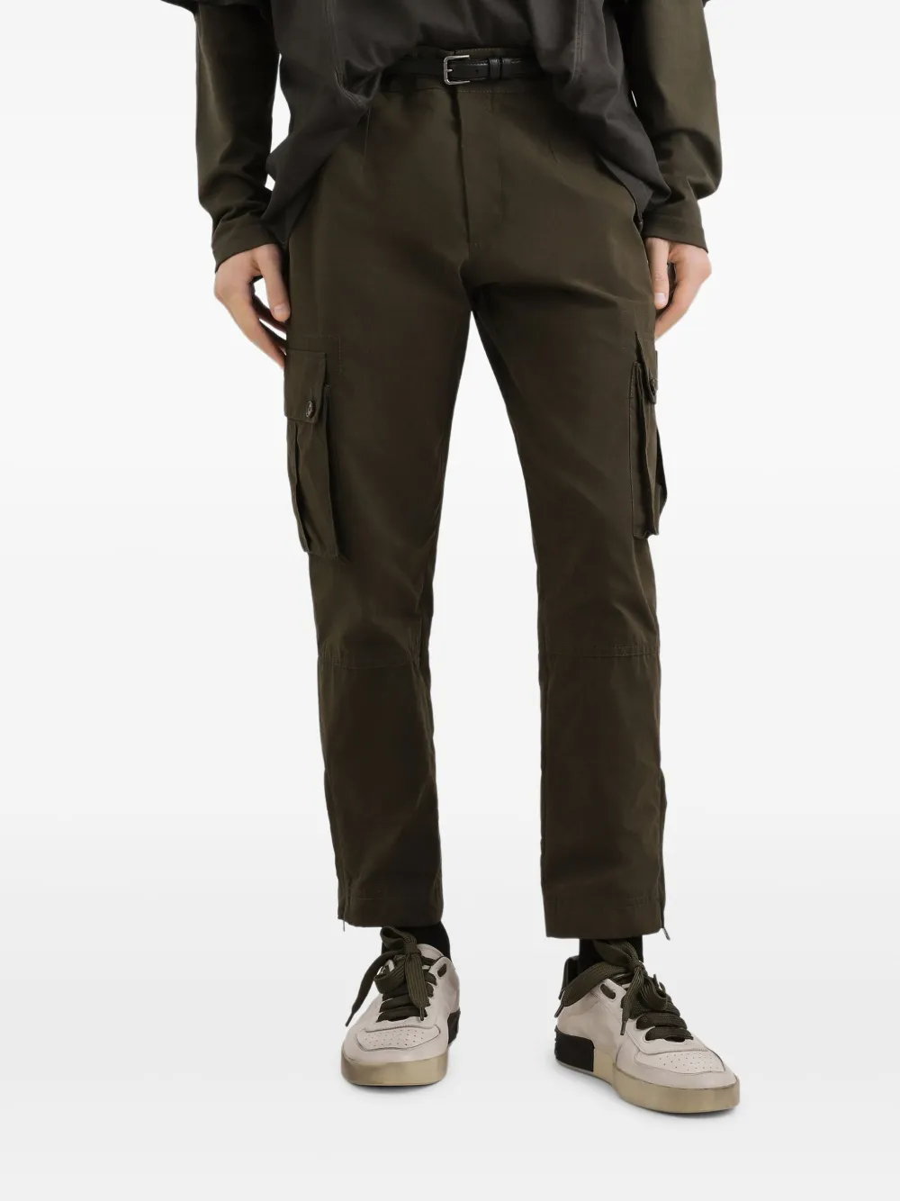 Dolce & Gabbana x Faille broek met cargo zak Bruin