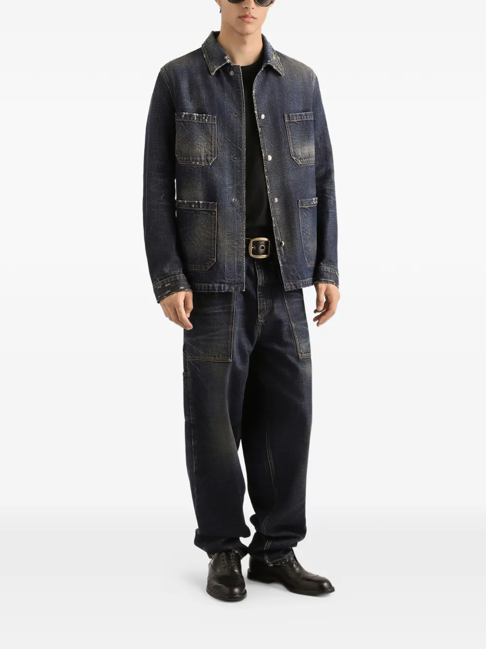 Dolce & Gabbana Jeans met logoplakkaat - Blauw